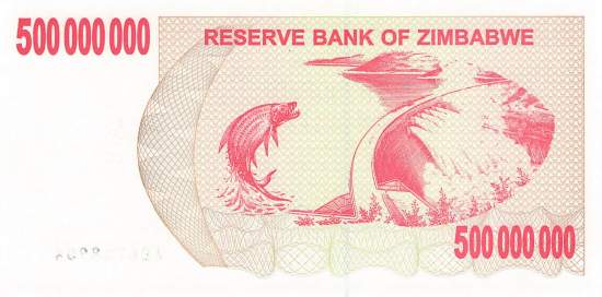 500 Million Dollars Zimbabwe p.60 2008